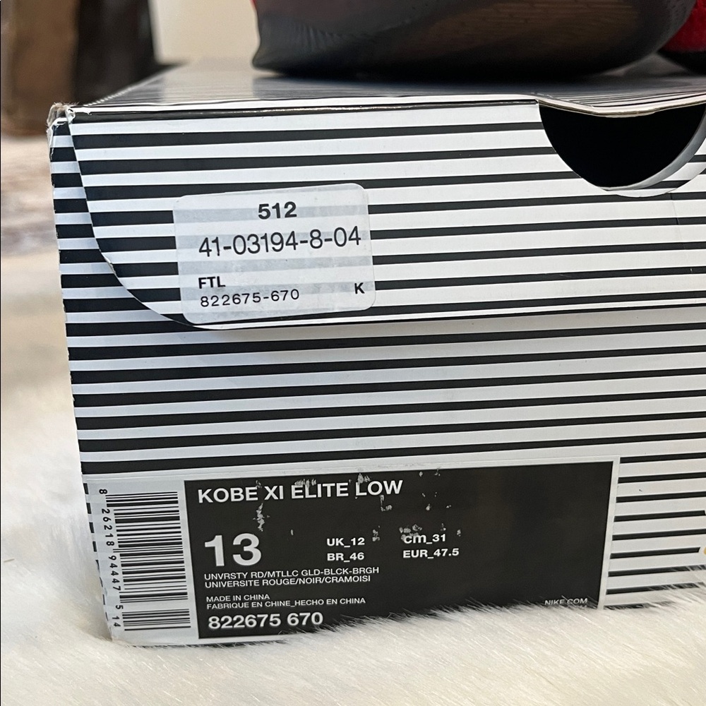 Nike Kobe XI Elite Low – University Red/Black – Size 13 – 822675-670 - Picture 9 of 10